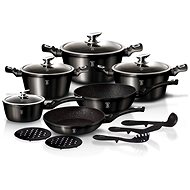 BerlingerHaus Royal Black Metallic Line BH-1664 Set of dishes 15pcs - Kitchenware Set