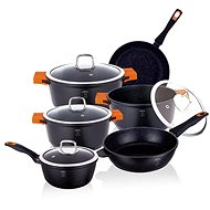 Berlingerhaus Cookware Set 10pcs Granit Diamond Line Black - Kitchenware Set