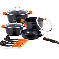 Berlinger Haus Cookware Set 11pcs Granit Diamond Line Black - Kitchenware Set