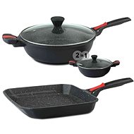 BerlingerHaus Set of Barbecue Grills and Deep Quick Snap - Pan