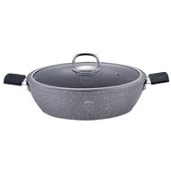 BerlingerHaus Shallow pot with lid 32cm Gray Stone Touch Line - Roasting Pan