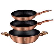 BerlingerHaus Copper Metallic Line Cookware Set 3pcs - Kitchenware Set