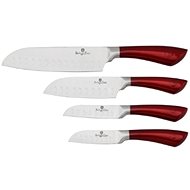 BerlingerHaus Santoku Knife Set 4pcs Velvet Chef Red - Knife Set