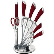 BerlingerHaus Knife Set 8pcs with Stand Infinity Line Red - Knife Set