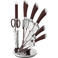 BerlingerHaus Knife Set 8pcs with Stand Infinity Line Brown - Knife Set