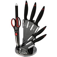 BerlingerHaus Set of knives in stand 8pcs Black Stone Touch Line - Knife Set