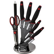 BerlingerHaus Set of knives in stand 8pcs Black Stone Touch Line - Knife Set
