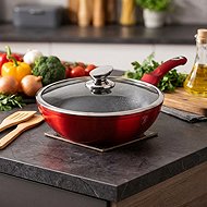 BerlingerHaus WOK Pan with lid 28cm Burgundy Metallic Line - Wok Pan