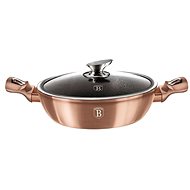 BERLINGERHAUS Round baking dish with marble surface and lid 28 cm Rosegold Metallic Line - Roasting Pan