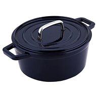 CS SOLINGEN Alpen with lid cast iron round with enamelled surface 20 cm blue - Roasting Pan
