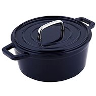 CS KOCHSYSTEME Alpen with lid cast iron round with enamelled surface 24 cm blue - Roasting Pan