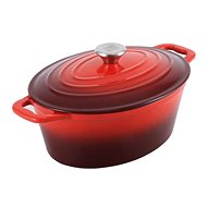 CS KOCHSYSTEME Xanten with lid cast iron 36 × 28 cm red - Roasting Pan