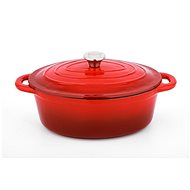 CS KOCHSYSTEME Xanten with lid cast iron 37 × 22 cm red - Roasting Pan