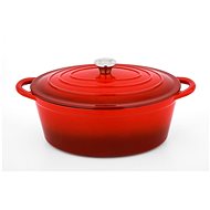 CS SOLINGEN Xanten with lid cast iron 40,5 × 26 cm red - Roasting Pan