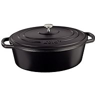 KELA Calido cast iron with lid 33 × 26 cm black - Roasting Pan