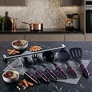 BERLINGERHAUS Kitchen utensils with wall holder 7 pcs Purple Eclipse Collection - Kitchen Utensil Set