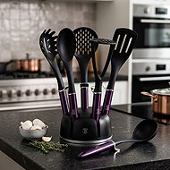 BERLINGERHAUS Kitchen utensils in stand set of 7 Purple Eclipse Collection - Kitchen Utensil Set