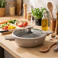 BERLINGERHAUS Pan with titanium surface and lid 28 cm Taupe Collection - Pan