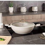 BERLINGERHAUS Wok with titanium surface and lid 30 cm Sahara Collection - Wok Pan