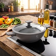 BERLINGERHAUS Wok with titanium surface and lid 30 cm Taupe Collection - Wok Pan