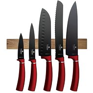 BERLINGERHAUS Knife set with magnetic holder 6 pcs Burgundy Metallic Line - Knife Set