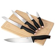 BERLINGERHAUS Knife set with cutting board 6 pcs Black Rose Collection - Knife Set