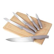 BERLINGERHAUS Knife set with cutting board 6 pcs Taupe Collection - Knife Set
