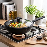 BerlingerHaus Antracit Collection WOK pan with titanium surface and lid 28 cm - Wok Pan