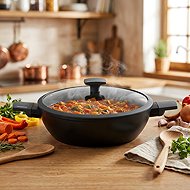 BerlingerHaus Antracit Collection Deep pan with titanium surface and lid 28 cm - Pan