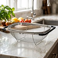 BERLINGERHAUS Sink strainer with pull-out handles stainless steel Black - Colander