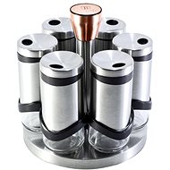 BERLINGERHAUS Sprouts in stainless steel stand set of 7 Moonlight Edition - Spice Container Set