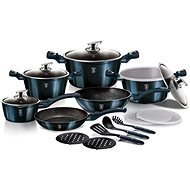 BerlingerHaus Set of 18 pieces Aquamarine Metallic Line - Cookware Set