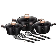 BerlingerHaus Set of pots 10pcs Black Rose Collection BH-6154 - Cookware Set