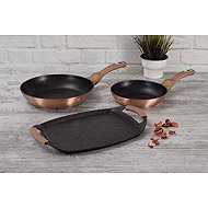 BerlingerHaus Metallic Line Rose Gold Edition Set of pans with marble surface 3 pcs - Cookware Set
