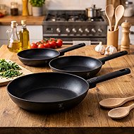 BerlingerHaus Matte Black Collection Set of 3 pcs with titanium surface - Cookware Set