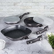 Berlingerhaus Frying Pan with removable handle, 5 pcs, Carbon PRO Line - Cookware Set