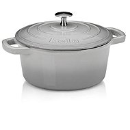 KELA Cast iron casserole with lid Calido 21 cm light grey - Casserole Pot