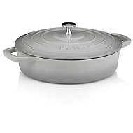 KELA Cast iron casserole with lid Calido 28 cm light grey - Casserole Pot