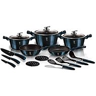 BERLINGERHAUS Set of dishes with marble surface 17 pcs Aquamarine Metallic Line - Cookware Set