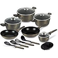 BERLINGERHAUS Set of dishes with titanium surface 15 pcs Crystal Collection - Cookware Set