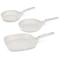 BERLINGERHAUS 3-Piece Pan Set with Titanium Surface, Sahara Marble Collection - Cookware Set