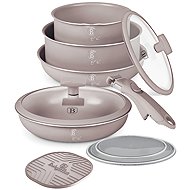 BERLINGERHAUS 9-Piece Cookware Set with Titanium Surface, Taupe Collection - Cookware Set