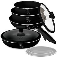 BERLINGERHAUS 9-Piece Cookware Set with Titanium Surface Matte Black Collection - Cookware Set