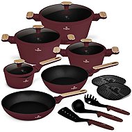 BERLINGERHAUS 15-Piece Cookware Set with Titanium Surface, Leonardo Nordic Collection - Cookware Set