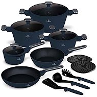 BERLINGERHAUS 15-Piece Cookware Set with Titanium Surface, Deep Sea Collection - Cookware Set