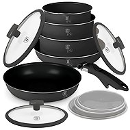 BERLINGERHAUS 12-Piece Cookware Set with Titanium Surface, Anthracite Collection - Cookware Set