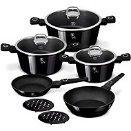 BERLINGERHAUS 10-Piece Cookware Set with Titanium Surface Black Vantage Collection III - Cookware Set