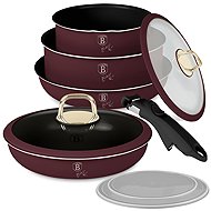 BERLINGERHAUS 9-Piece Cookware Set with Detachable Handle, Leonardo Collection - Cookware Set