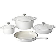CS KOCHSYSTEME Cast Iron Cookware Set Xanten 7 pcs White - Cookware Set