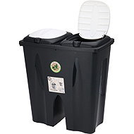 Storagesolutions, Double waste bin, black, 2 x 25 l - Rubbish Bin